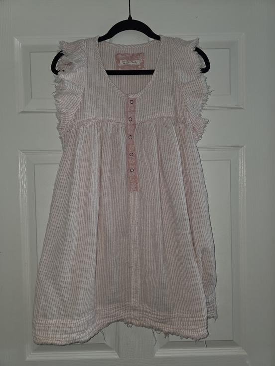We The Free Dresses & Skirts - Moving Sale! { We The Free Pink And White Striped Raw Hem Dress Size M